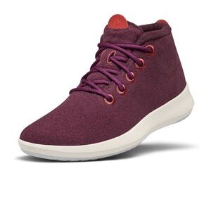 Allbirds Women’s Wool High Top Runner-Up Sneaker in Mizzle Maroon WRUM W8